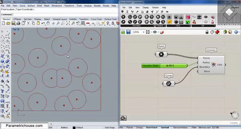 Voronoi radius creating colliding circles